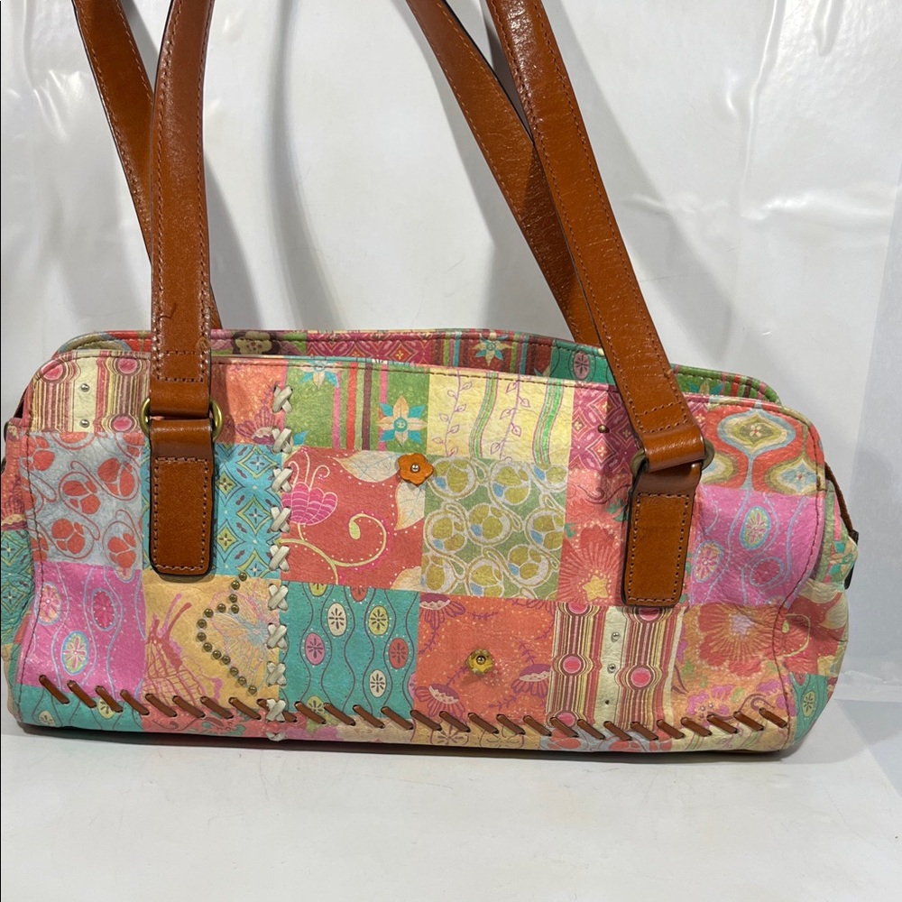 Fossil Multicolor Patchwork Shoulder Bag - image 1